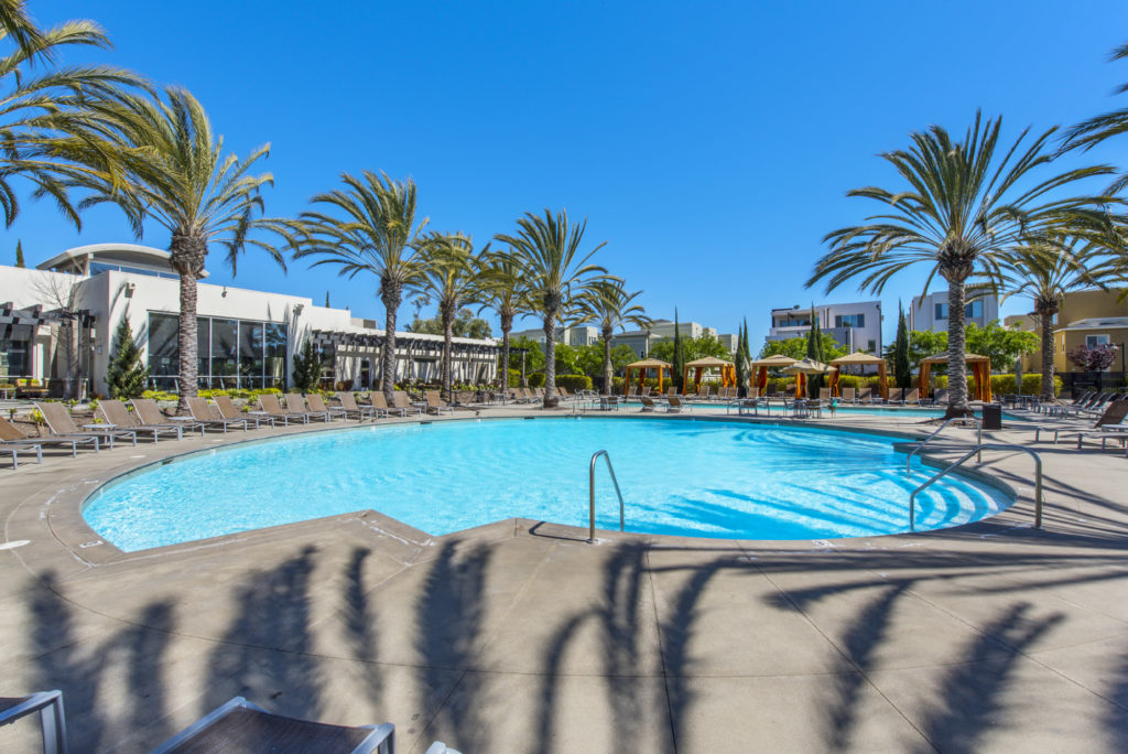 Resort style pool area at Three Sixty South Bay