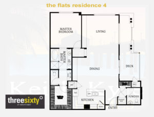Residence 4 floorplan Flats condos in Three Sixty South Bay