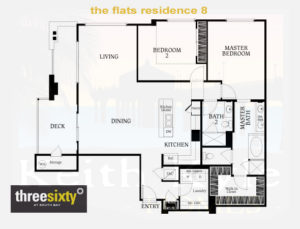 Flats residence 8 floorplan condos in Three Sixty South Bay