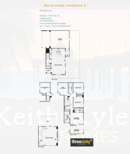 The Terraces Residence 2 floorplan- 3+Office or 4 Bedroom 2.5 Bed Single Family Style Home in Three Sixty