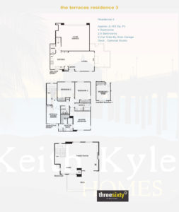 The Terraces Residence 3 floorplan - 4 Bedroom 2.5 Bath Single Family Style Home in Three Sixty