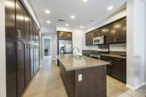 Luxury kitchens in Three Sixty South Bay townhomes
