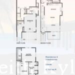 The Row townhome plan 3 floorplan in Three Sixty